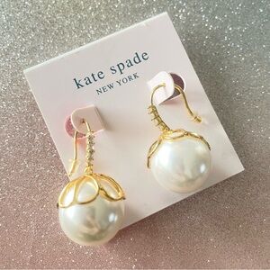 Kate Spade Gold and Pearl Earrings NWT